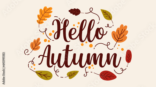 hello autumn background