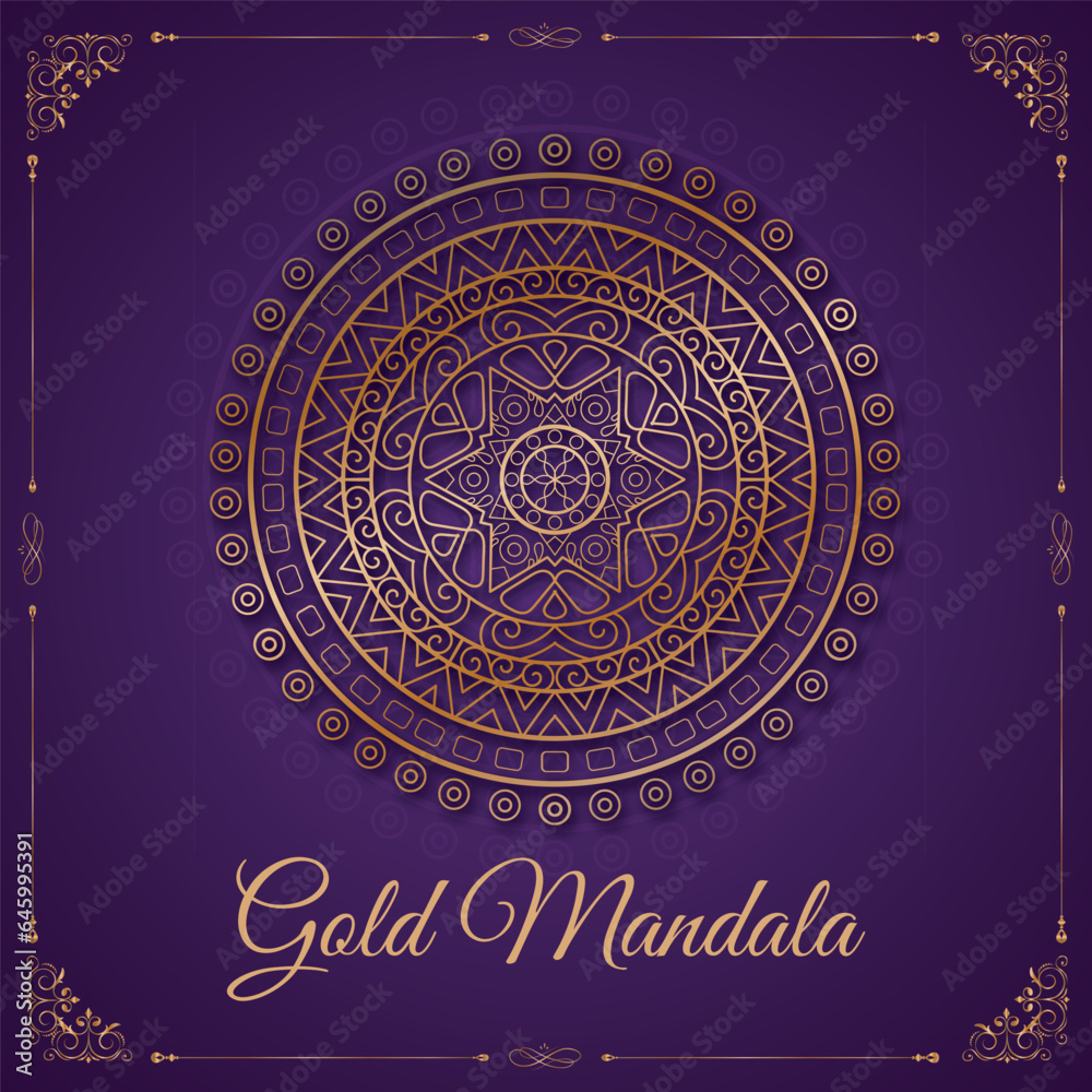 Golden Mandala Art Vector illustration traditional Golden Mandala Art Vector illustration traditional