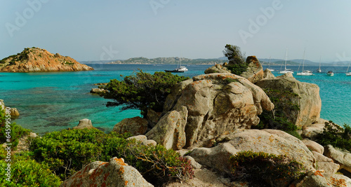 Panorama dell'Isola di Spargi. Arcipelago della Maddalena. Sardegna, Italy