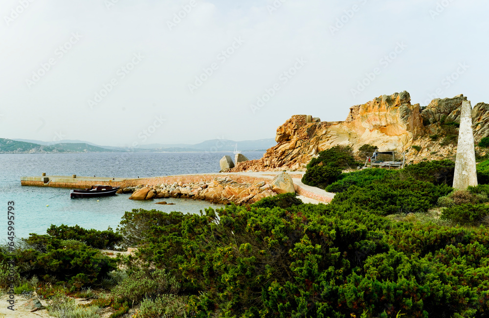 Panorama dell'Isola di Spargi. Arcipelago della Maddalena. Sardegna, Italy