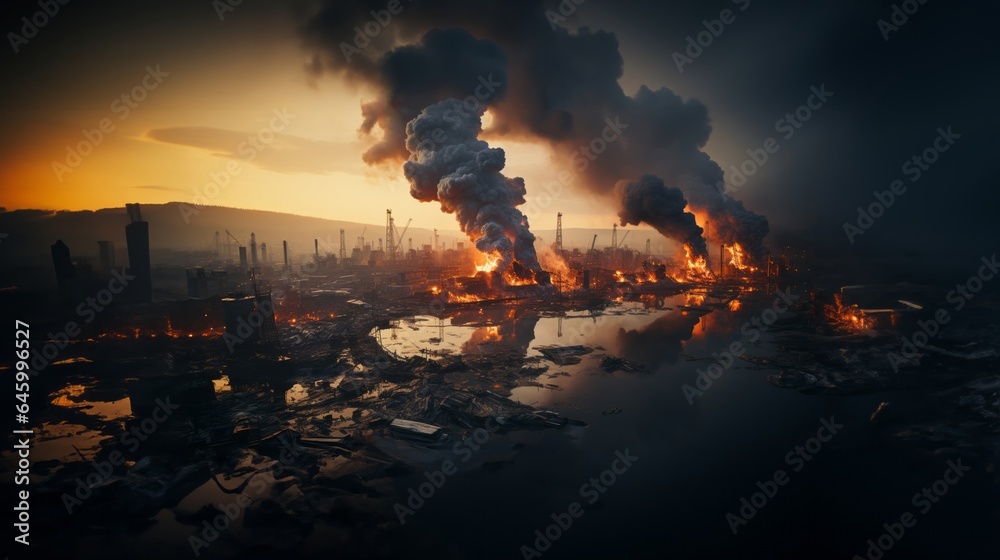 Industrial waste and cataclysm