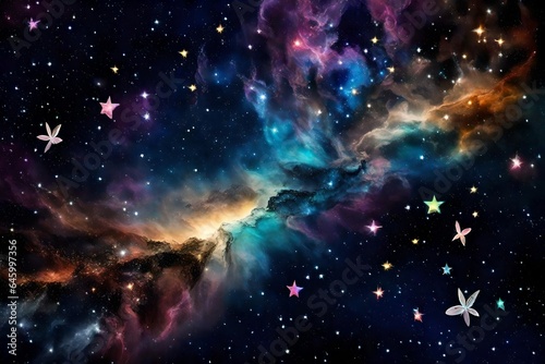 galaxy with beautifly colours  and stars