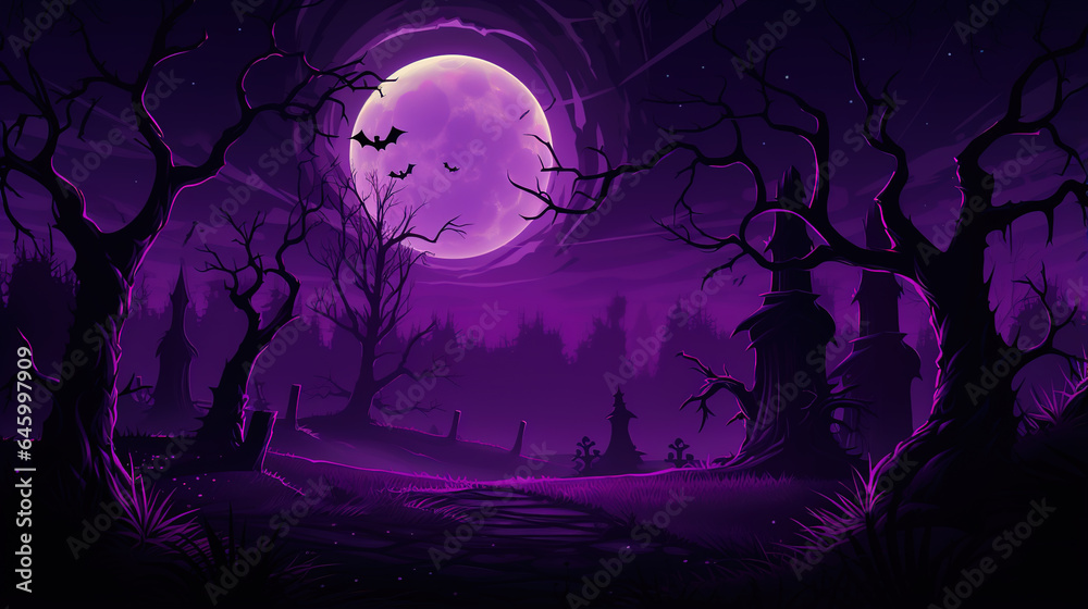 Sale background halloween big moon violet Sale background halloween big moon violet