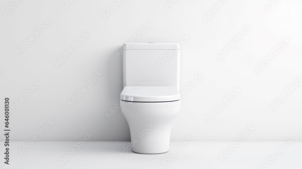 Minimal copy space. Toilet close up for white background Minimal copy space. Toilet close up for white background