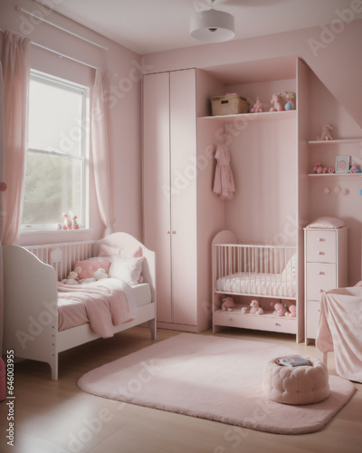 girl baby pink bedroom