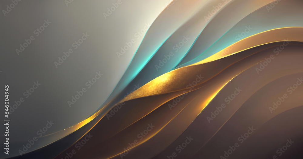 Fototapeta premium Abstraction image of background gradient waves with bright light lines 