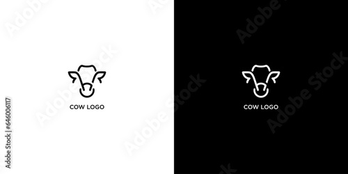 cow, symbol, vector, design, icon, animal, farm, logo, illustration