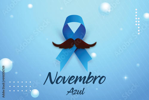 Free vector realistic blue november background in spanish