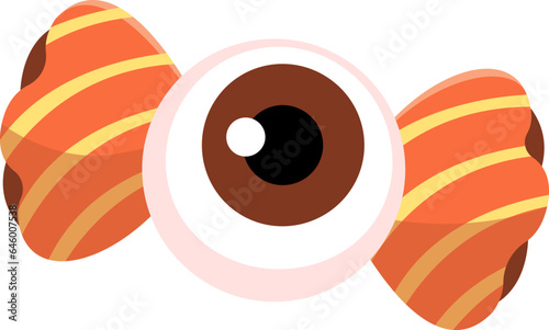 Colorful Eyeball Candies for a Spooky Halloween Isolated : A delightful assortment of vibrant and spooky eyeball lollipop, perfect for the Trick or Treat festivities of Halloween. A Sweet round candy.