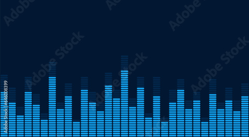 Sound wave equalizer. Abstract music pulse background