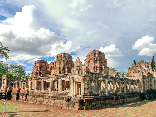 Landscape of Mueng Tam Stone Sanctuary,is an ancient castle located in Buriram, Thailand