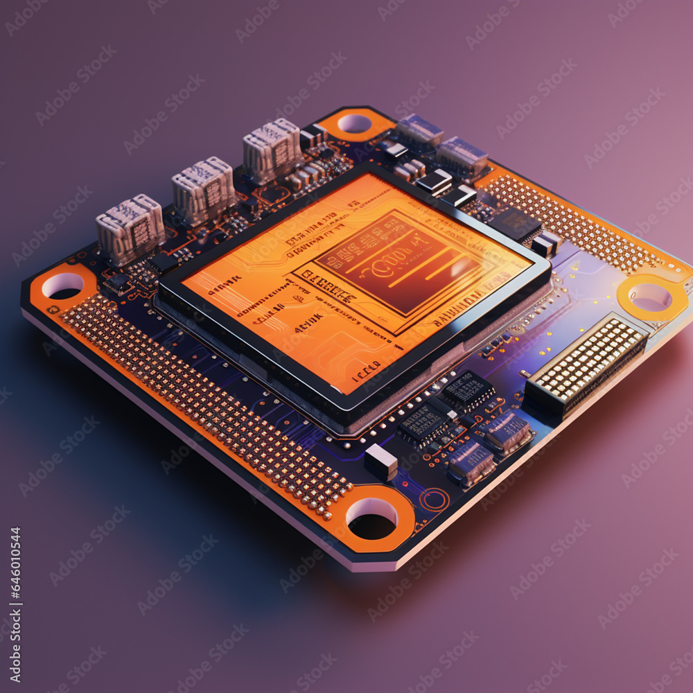 Computer Chips in vibrant colors Computer Chips in vibrant colors