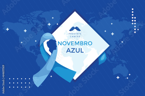 Free vector flat blue november background