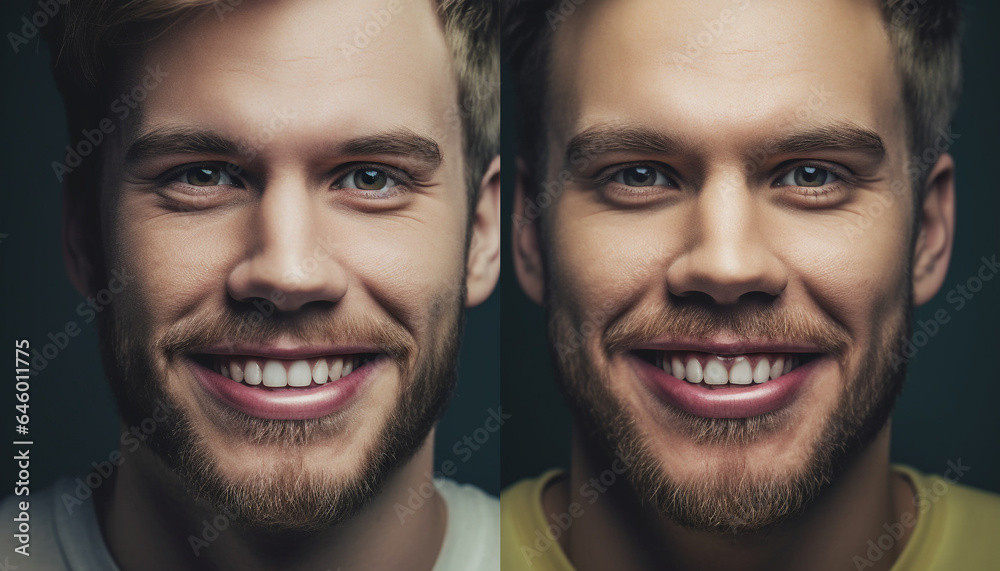 A handsome, modern man with a toothy smile enjoys success generated by AI A handsome, modern man with a toothy smile enjoys success generated by AI
