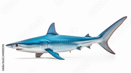 Blue shark  Prionace glauca  on white background