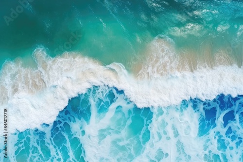 Spectacular aerial top view background photo of ocean