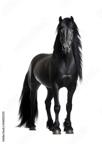 black horse isolated