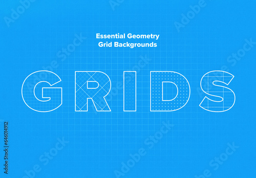 Essential Geometry Grid Backgrounds with Generative AI in Preview