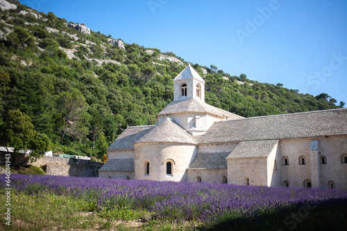 Abbaye Notre-Dame de Sénanque. 12th-century Cistercian monastery with summer lavender fields