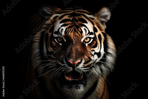 Close up view of tiger's face