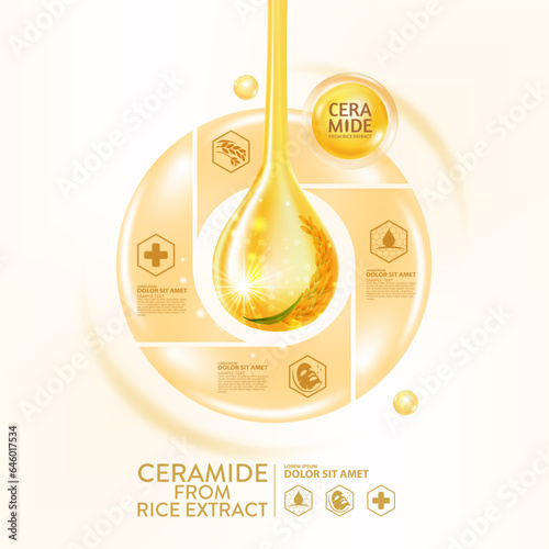 ceramide from rice extract serum Skin Care Cosmetic photo