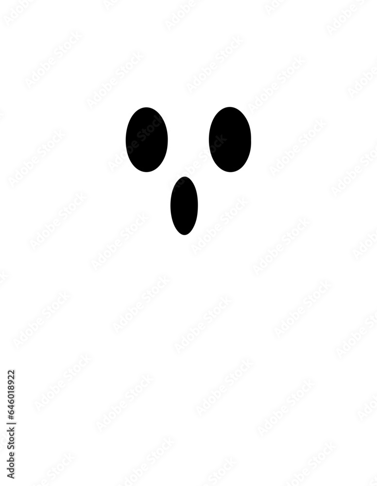 Cute Halloween Ghost Adorable and Spooky Cartoon Character for Fun Trick or Treat