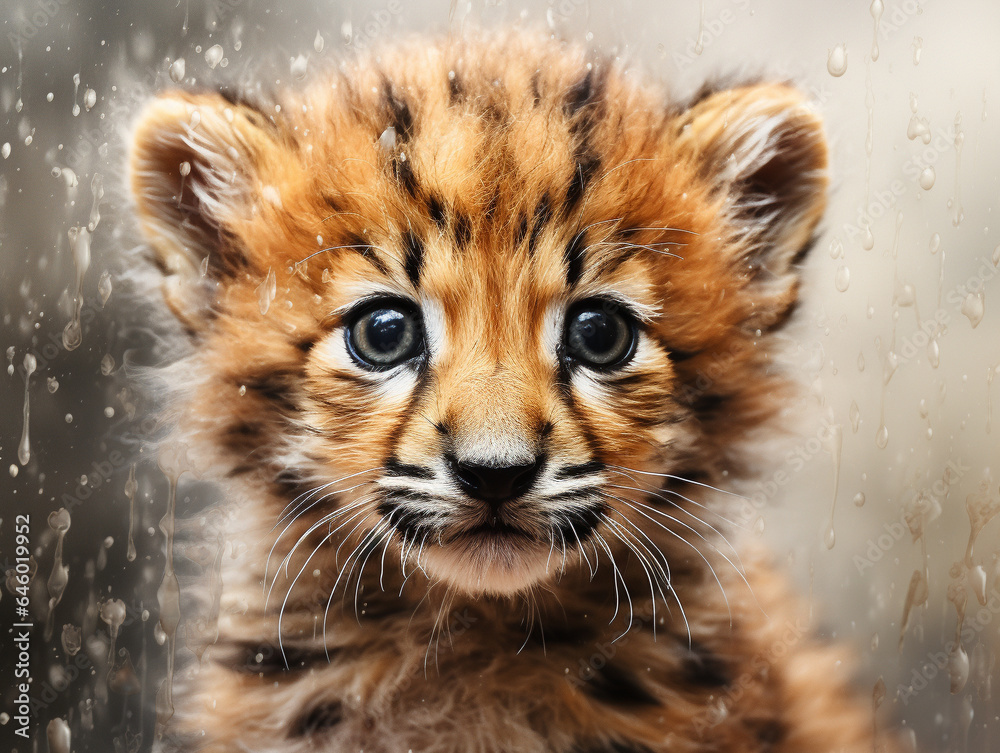 Obraz premium tiger in the snow UHD wallpaper Stock Photographic Image