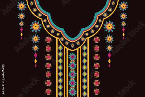 Abstract geometric ethnic oriental pattern. Necklace clothing for fashion, print, illustration, embroidery