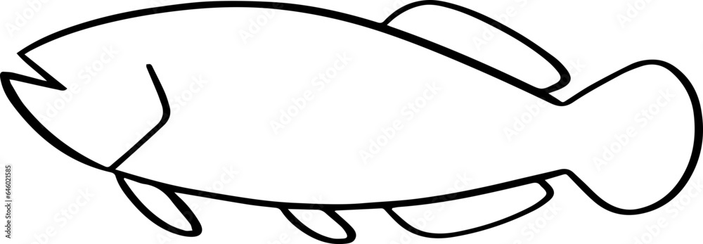 cartoon fish drawing illustration. cartoon fish drawing illustration.