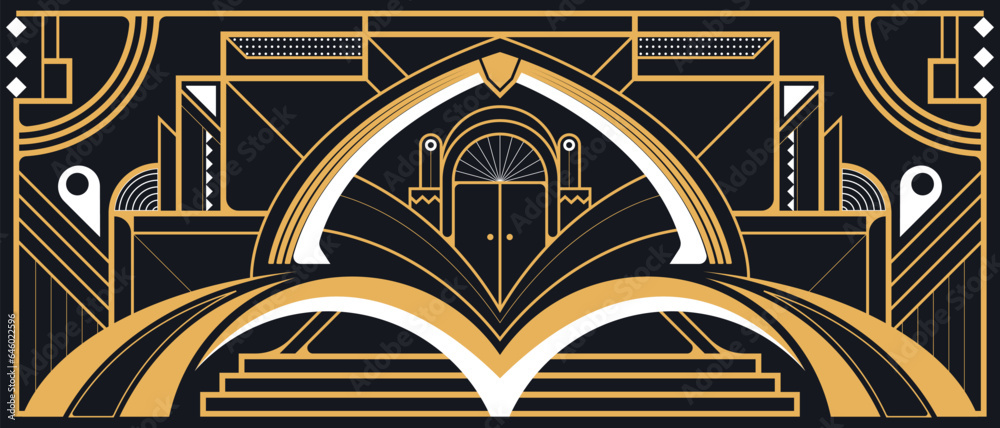 Fototapeta premium Abstract Art Deco geometric background