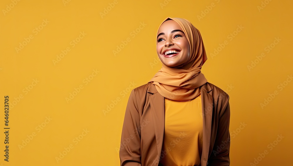 Portrait of a happy girl with Hijab. Portrait of a happy girl with Hijab.