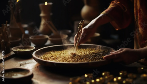 Wallpaper Mural Handcrafted spice bowl adds flavor to homemade East Asian cuisine generated by AI Torontodigital.ca