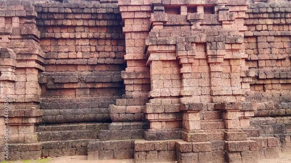 Castle surface made of bricks at Khao Klang Nok Si Thep Historical Park, registered as a UNESCO World Heritage Site in 2023, Phetchabun, Thailand Castle surface made of bricks at Khao Klang Nok Si Thep Historical Park, registered as a UNESCO World Heritage Site in 2023, Phetchabun, Thailand