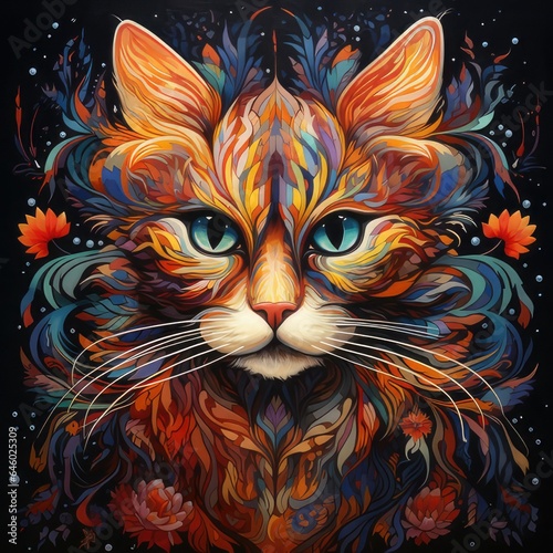 cat in the night