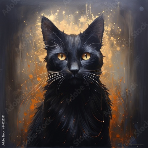 cat in the night