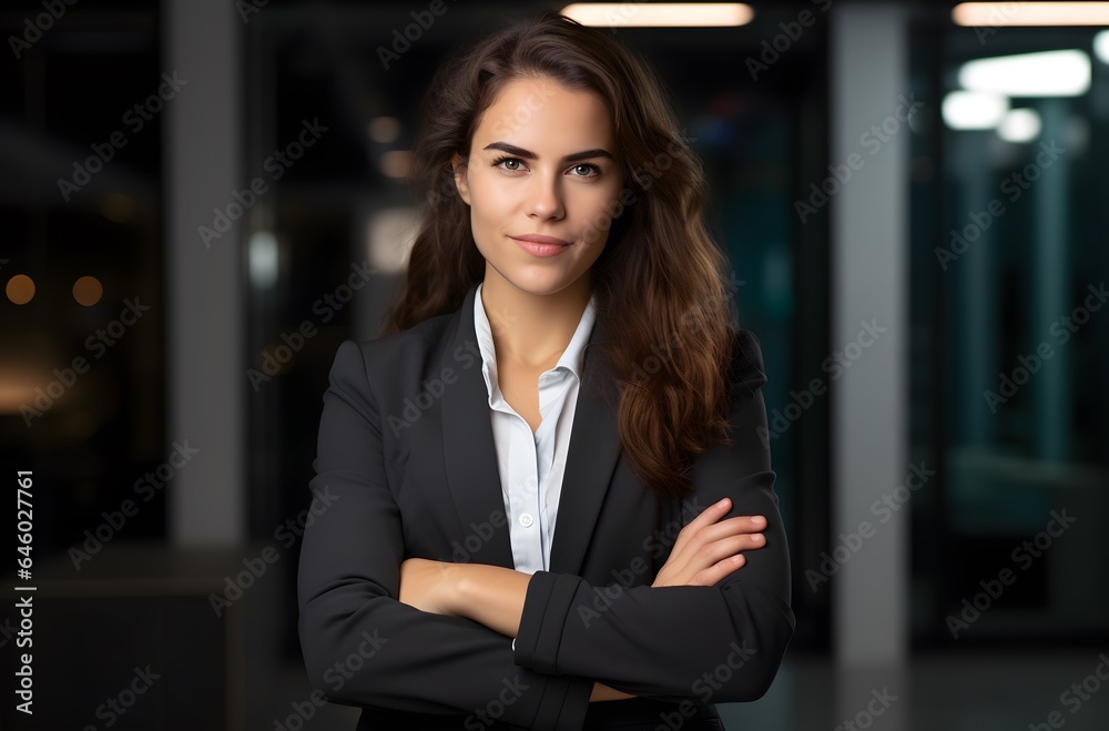 Anti-Clutter Minimalism: Smiling Woman on Light Gray Anti-Clutter Minimalism: Smiling Woman on Light Gray