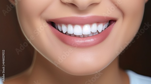 Dental Care. close up mouse Beautiful asian Woman Healthy Smile young Female Smile show beautiful of teeth, confident in orthodontics