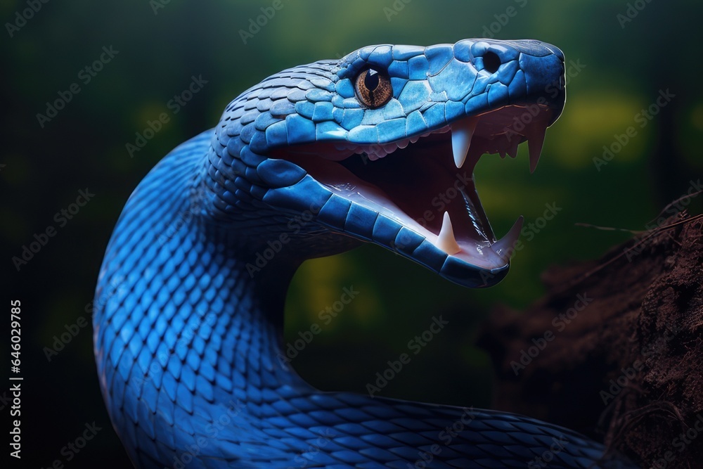 Obraz premium snake in the water