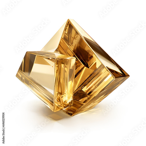 beautiful gold jewelry, isolated on transparent background, Generative AI
