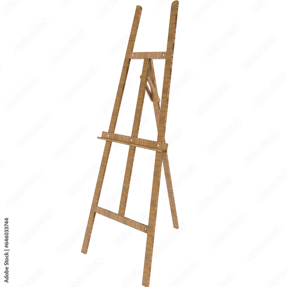 Easel Frame Isolated On Transparent Background Easel Frame Isolated On Transparent Background