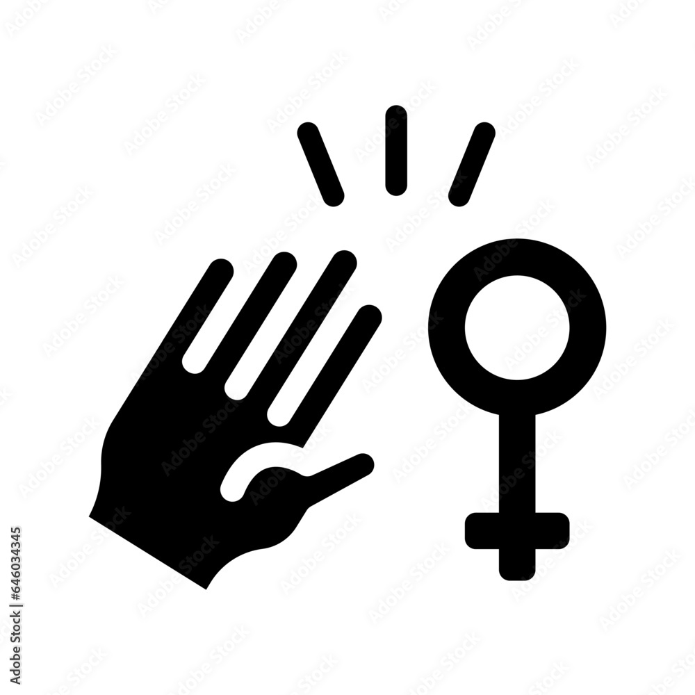 harassment solid icon illustration vector graphic