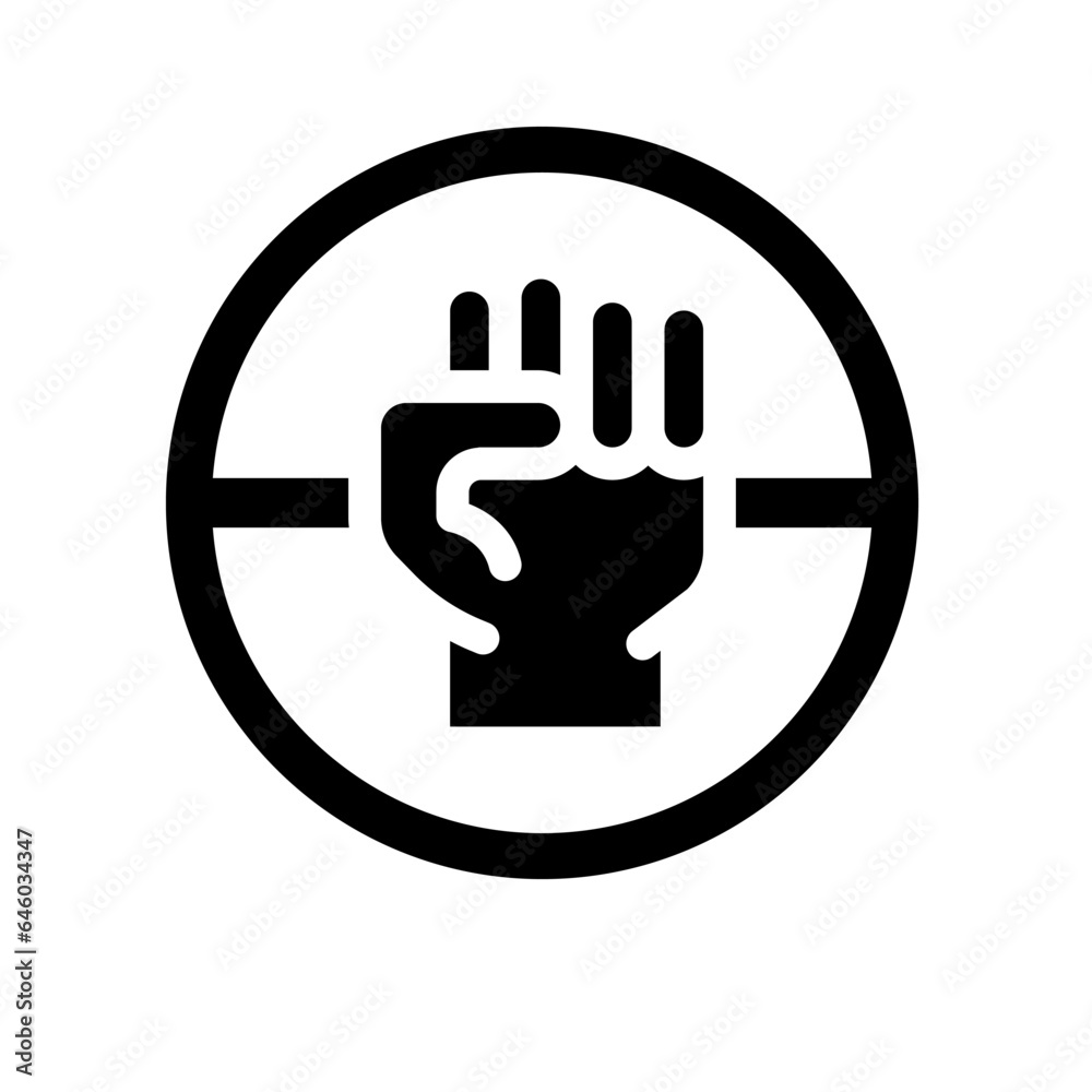 no violence solid icon illustration vector graphic no violence solid icon illustration vector graphic