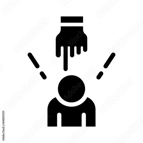 intimidate solid icon illustration vector graphic