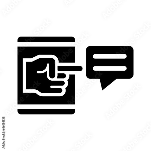 cyberbullying solid icon illustration vector graphic