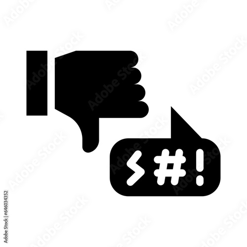 insult solid icon illustration vector graphic
