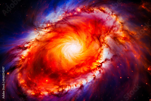 Ai generated image of galaxy with vibrant color