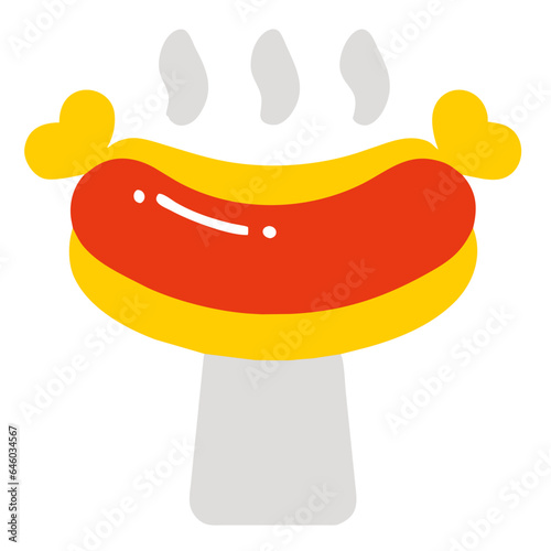 hot dog with mustard