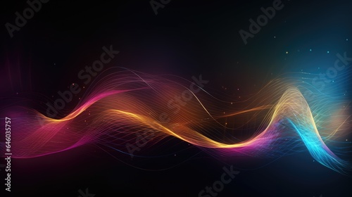  Abstract Futuristic Background with Gold Pink Blue Glowing Neon Moving High Speed Wave Lines and Bokeh Lights Data Transfer Concept Fantastic Wallpaper