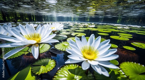 lilies in the park  lilies background on the water  lilies in the lake  beautiful lilies