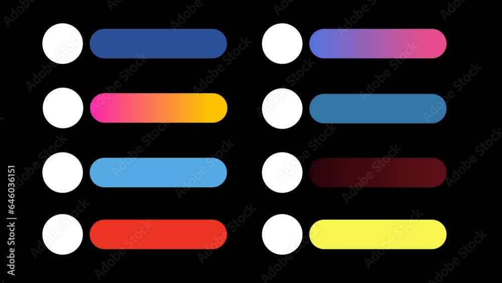 Lower Third Titles For Social Media. Animated Templates For Video Channels, on Black Background